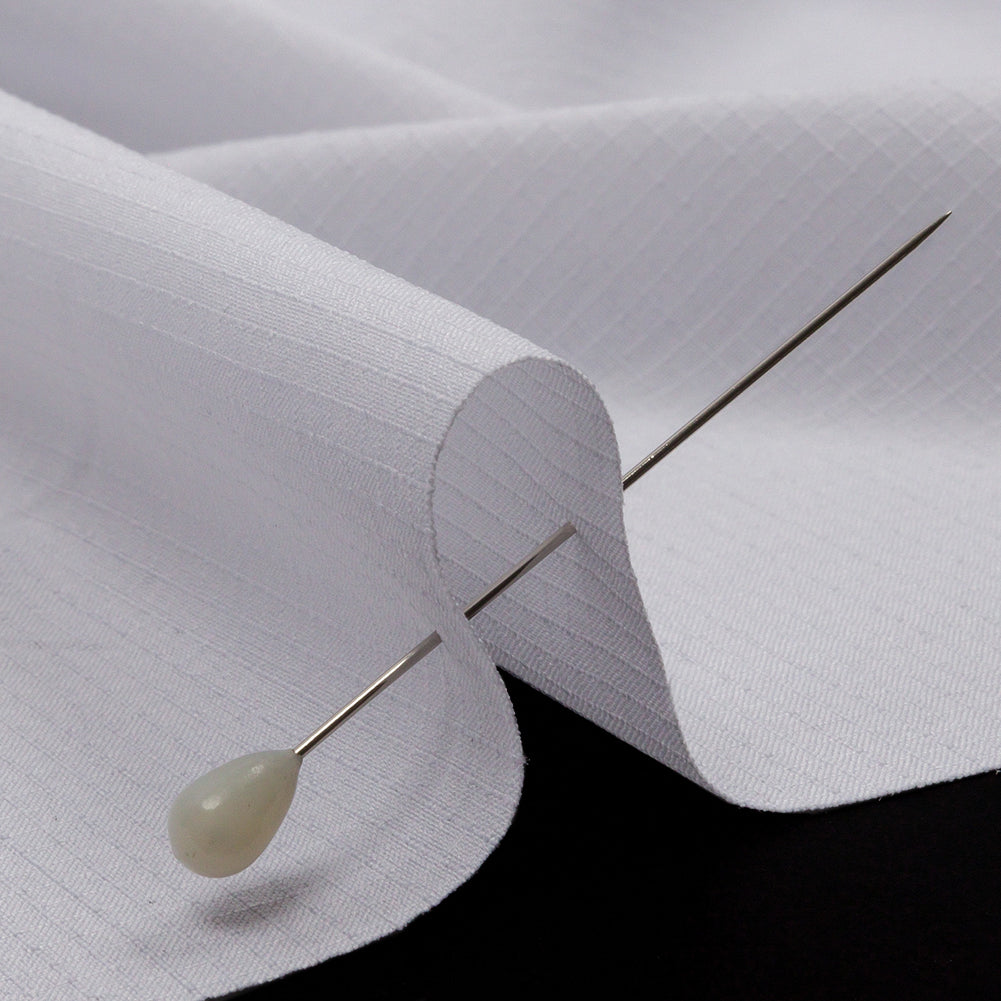 White Stretch Polyester Ripstop