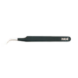 Mood Matte Black Curved Nose Tweezers - 4.75"