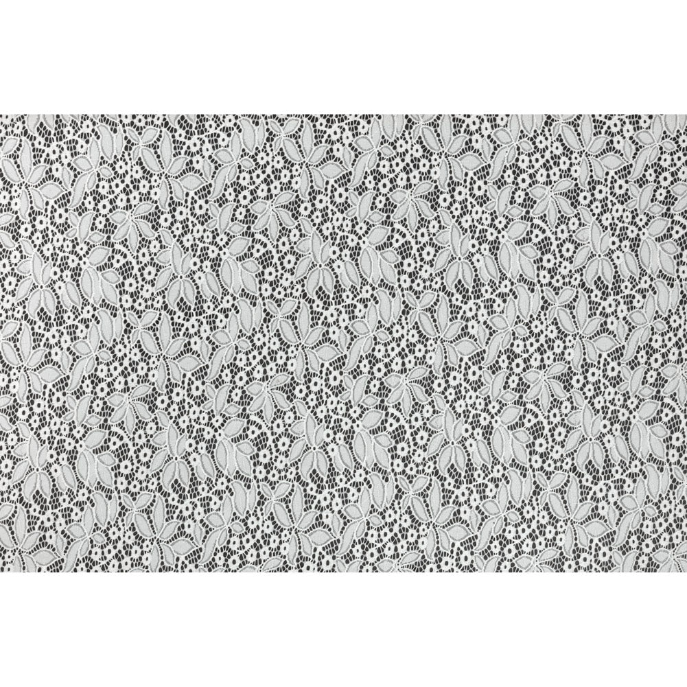 Stretch Lace - White Floral - Katerina Collection