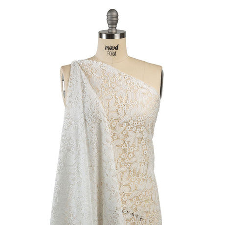 Stretch Lace - White Floral - Katerina Collection