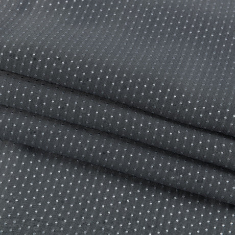 Joseph Abboud Silver and Gray Spots Viscose and Polyester Dobby
