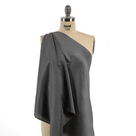 Joseph Abboud Silver and Gray Spots Viscose and Polyester Dobby