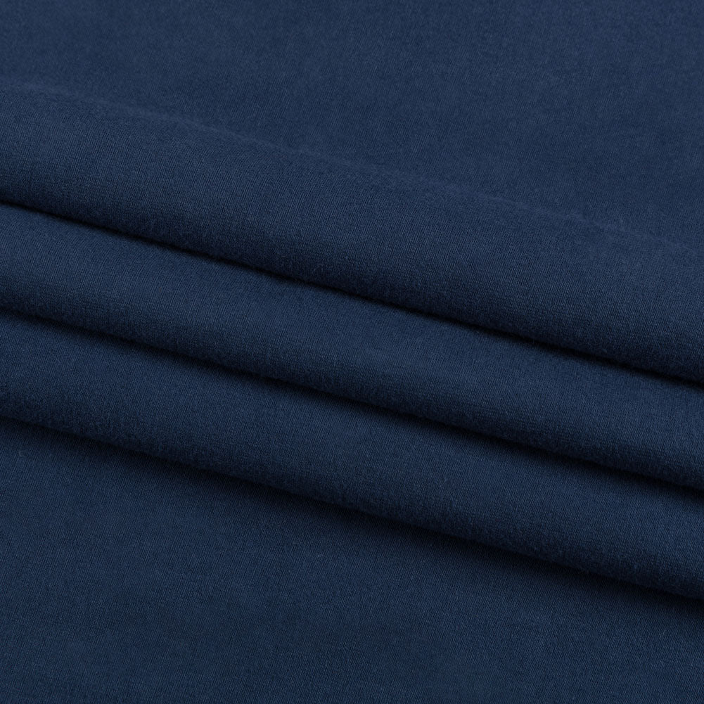 Muted Navy Stretch Cotton Jersey