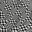 Trina Turk Black and White Geometric Stretch Cotton Double Cloth