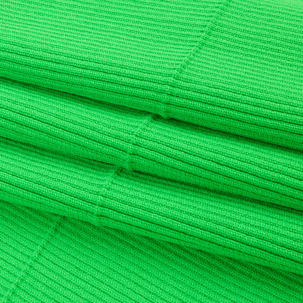 Grass Green Soft 2x2 Rib Knit Foldover Trim - 31" x 9"