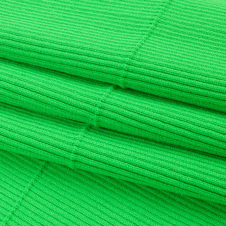 Grass Green Soft 2x2 Rib Knit Foldover Trim - 31" x 9"