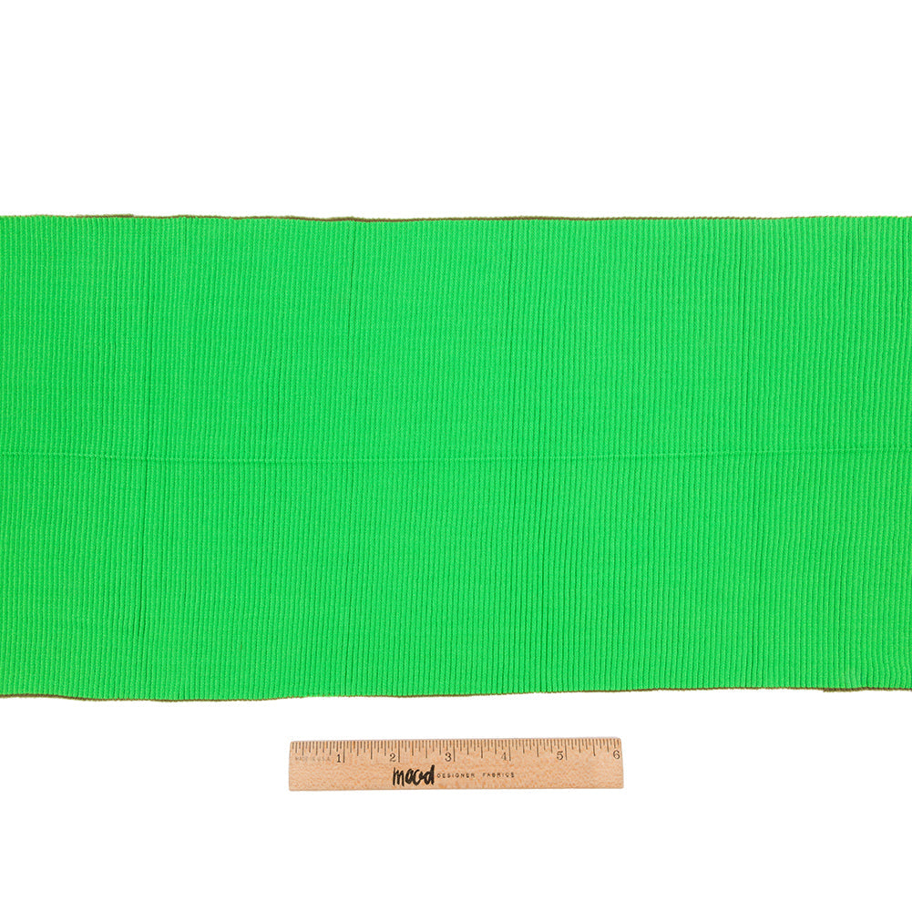 Grass Green Soft 2x2 Rib Knit Foldover Trim - 31" x 9"
