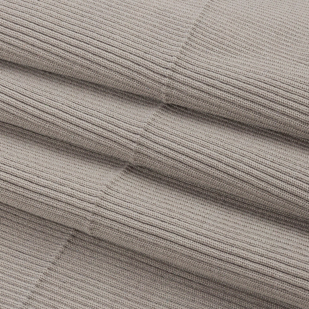 Silver Gray 2x2 Rib Knit Foldover Trim - 8" x 30"