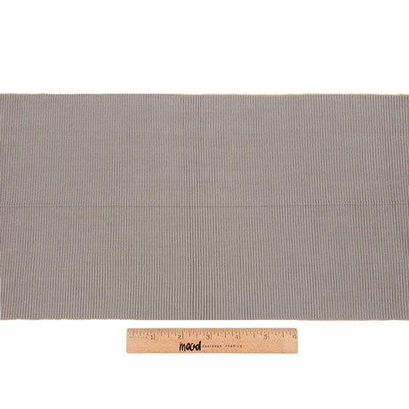 Silver Gray 2x2 Rib Knit Foldover Trim - 8" x 30"