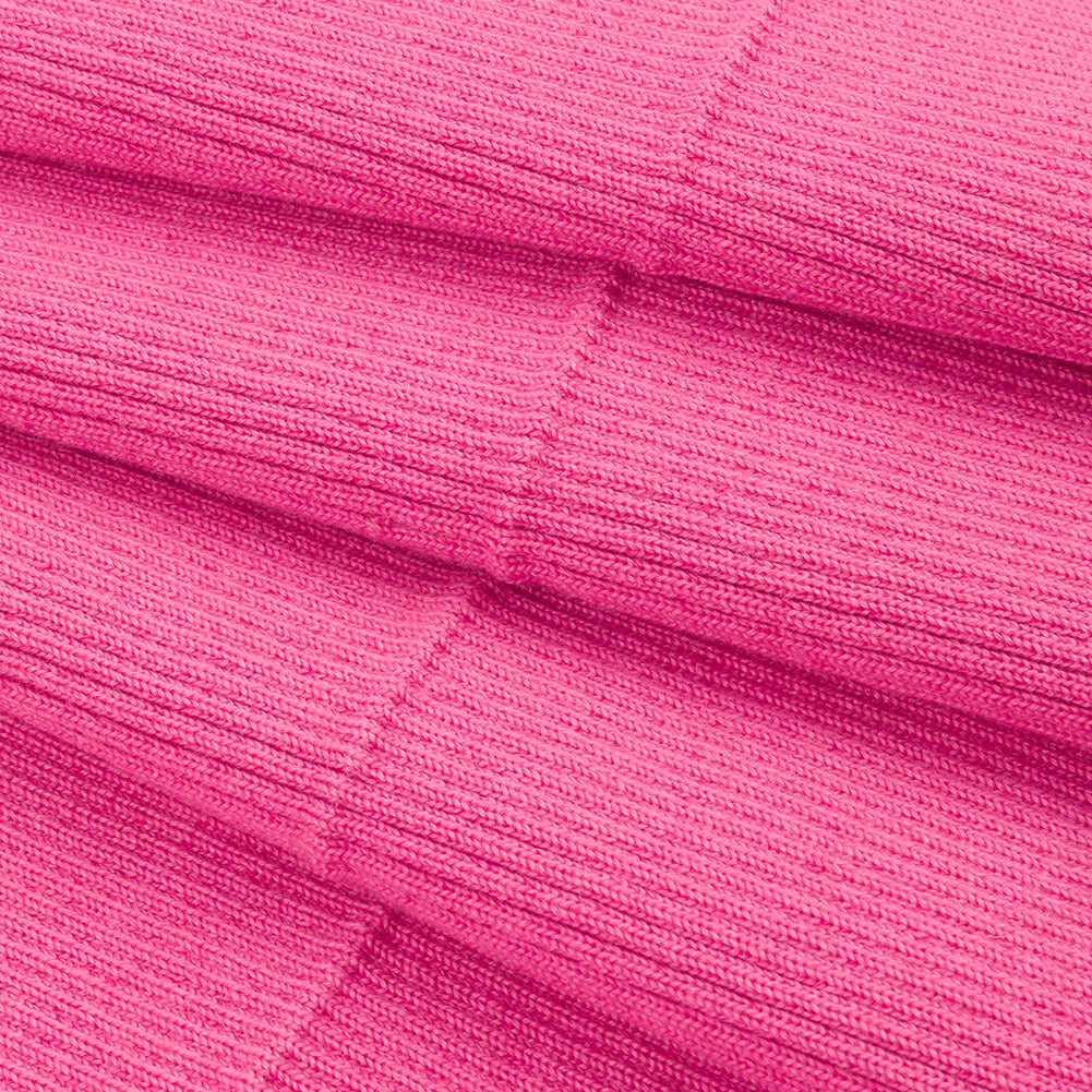 Bubblegum Pink 2x2 Rib Knit Foldover Trim - 37.5" x 7.5"