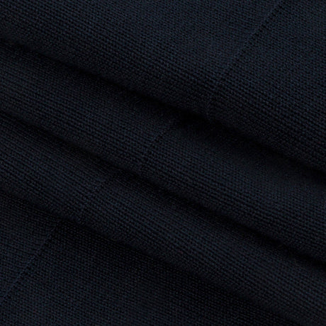 Navy 1x1 Foldover Rib Knit Trim - 37" x 3.75"