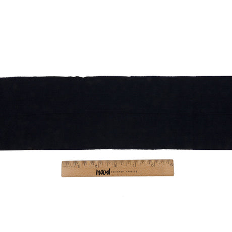 Navy 1x1 Foldover Rib Knit Trim - 37" x 3.75"
