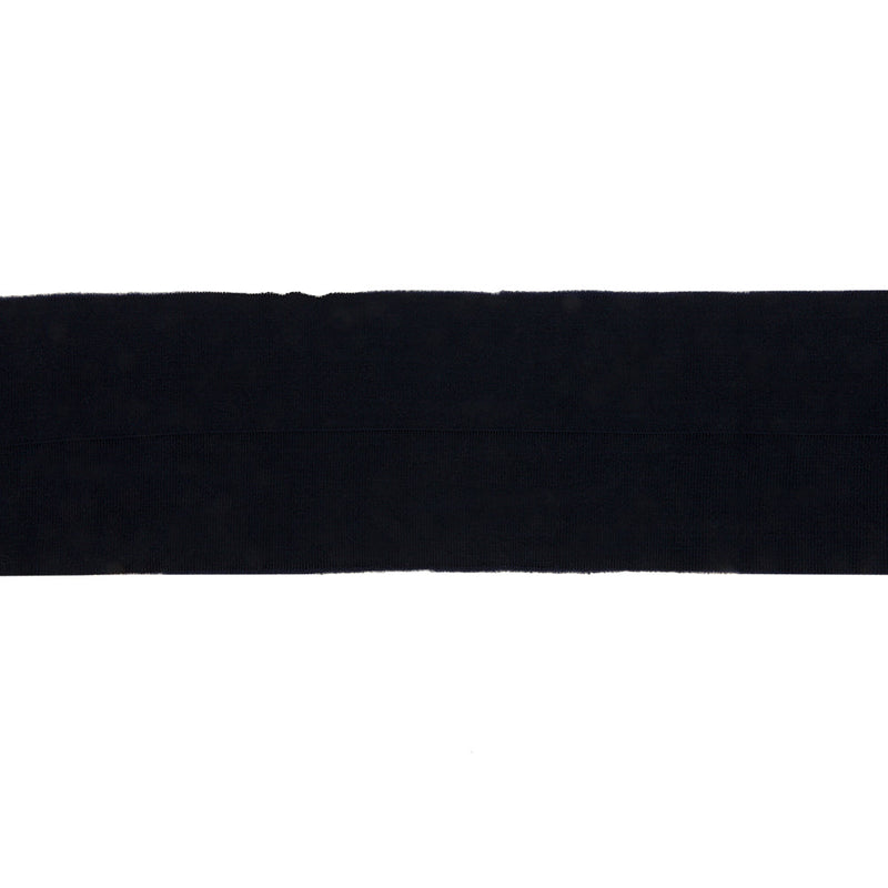 Navy 1x1 Foldover Rib Knit Trim - 37" x 3.75"