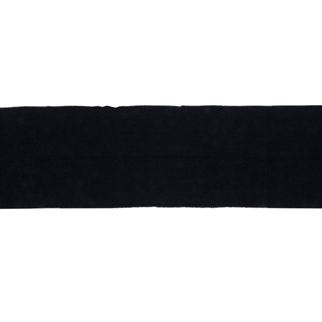 Navy 1x1 Foldover Rib Knit Trim - 37" x 3.75"
