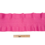 Bubblegum Pink Ruffled Foldover Rib Knit Trim - 37" x 6.5"
