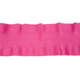 Bubblegum Pink Ruffled Foldover Rib Knit Trim - 37" x 6.5"