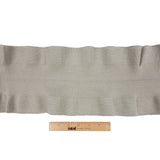 Gray Ruffled Foldover Rib Knit Trim - 37" x 6.5"