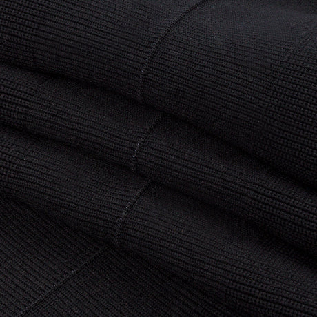 Black Ruffled Foldover Rib Knit Trim - 39" x 6"