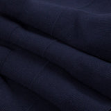 Navy Ruffled Foldover Rib Knit Trim - 39" x 6"