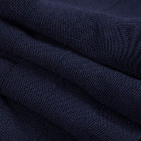 Navy Ruffled Foldover Rib Knit Trim - 39" x 6"
