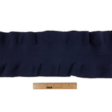 Navy Ruffled Foldover Rib Knit Trim - 39" x 6"