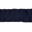 Navy Ruffled Foldover Rib Knit Trim - 39" x 6"
