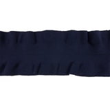 Navy Ruffled Foldover Rib Knit Trim - 39" x 6"