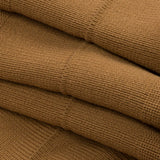 Tan Ruffled Foldover Rib Knit Trim - 39" x 6"