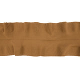 Tan Ruffled Foldover Rib Knit Trim - 39" x 6"