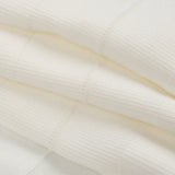 White Ruffled Foldover Rib Knit Trim - 39" x 6"