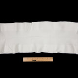White Ruffled Foldover Rib Knit Trim - 39" x 6"