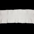 White Ruffled Foldover Rib Knit Trim - 39" x 6"