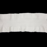 White Ruffled Foldover Rib Knit Trim - 39" x 6"
