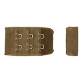 Brown Bra Hook and Eye Back Closure - 2 x 3