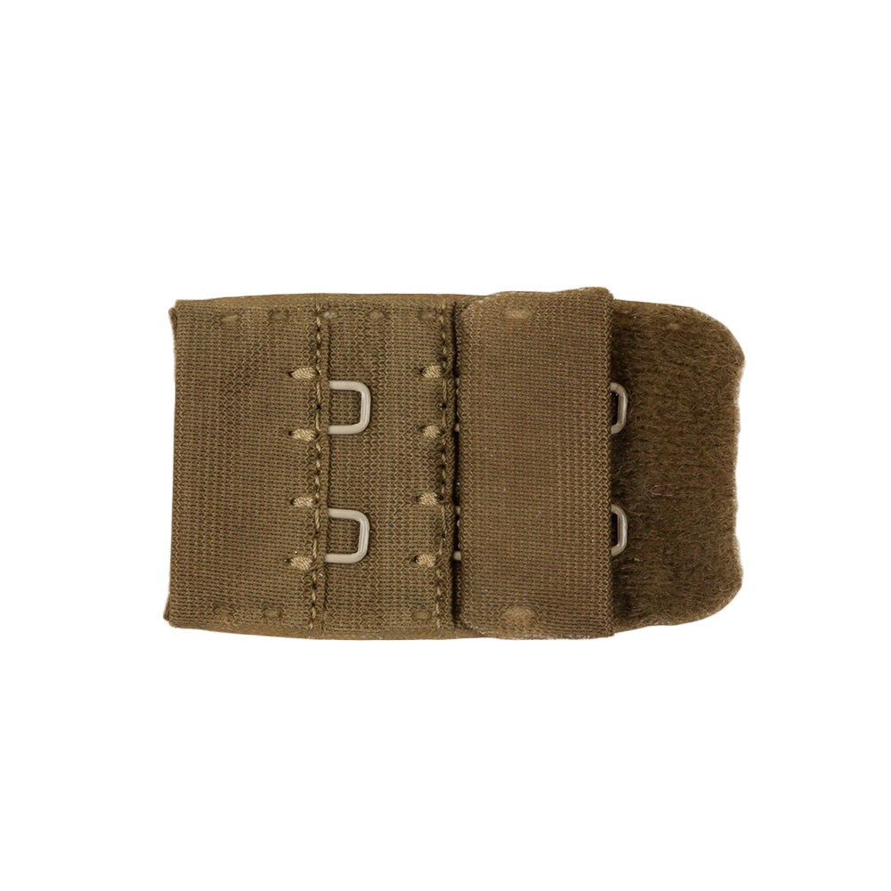 Brown Bra Hook and Eye Back Closure - 2 x 3
