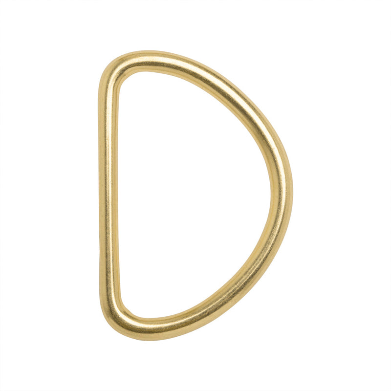 Polished Gold Metal D-Ring - 1.375" x 2"