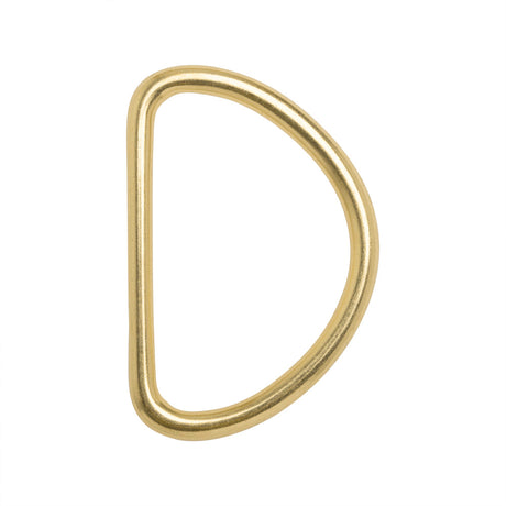 Polished Gold Metal D-Ring - 1.375" x 2"