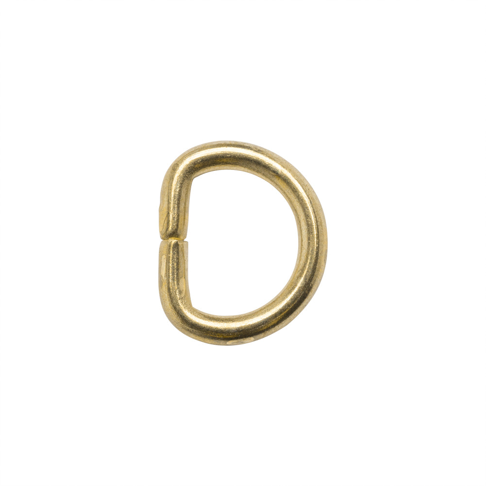 Gold Metal D-Ring - 0.625 x 0.5"