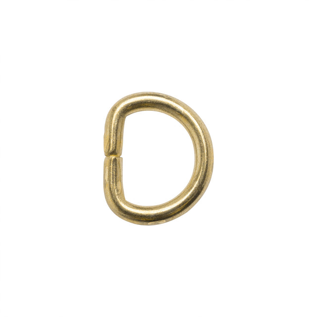 Gold Metal D-Ring - 0.625 x 0.5"