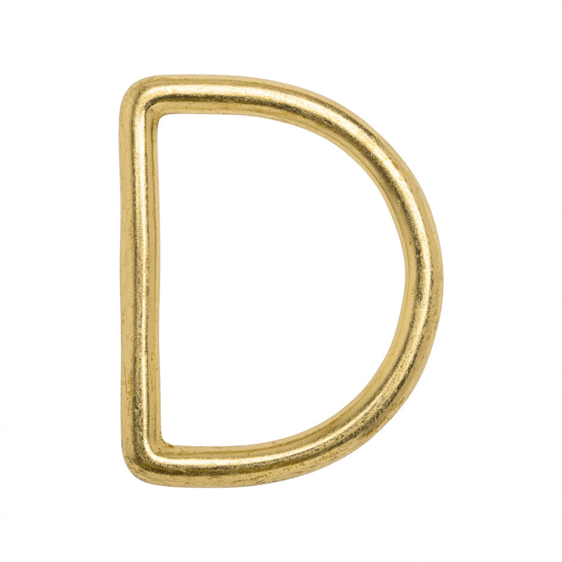Polished Gold Metal Sharp Corners D-Ring - 1.5" x 2"