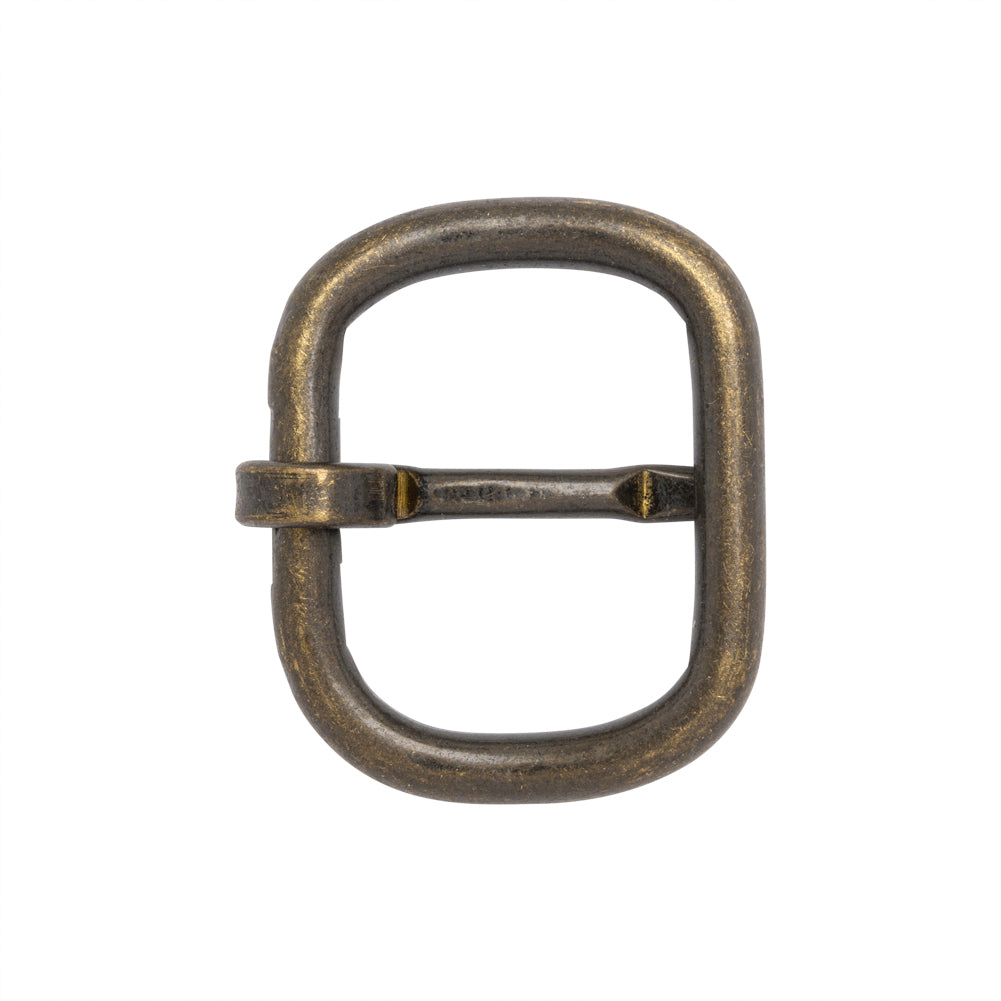 Antique Bronze Rounded Rectangle Metal Buckle - 1.5" x 1.25"