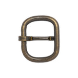 Antique Bronze Rounded Rectangle Metal Buckle - 1.5" x 1.25"