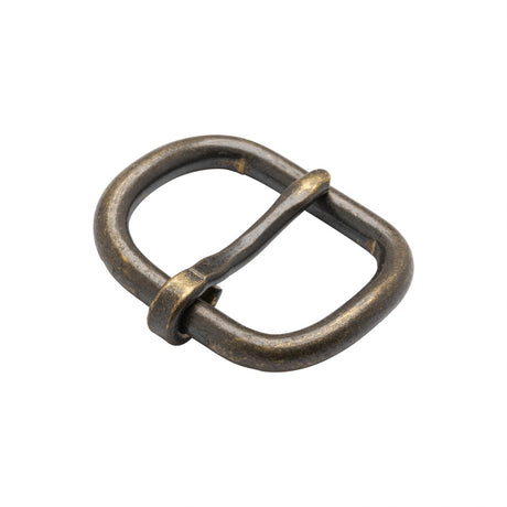 Antique Bronze Rounded Rectangle Metal Buckle - 1.5" x 1.25"