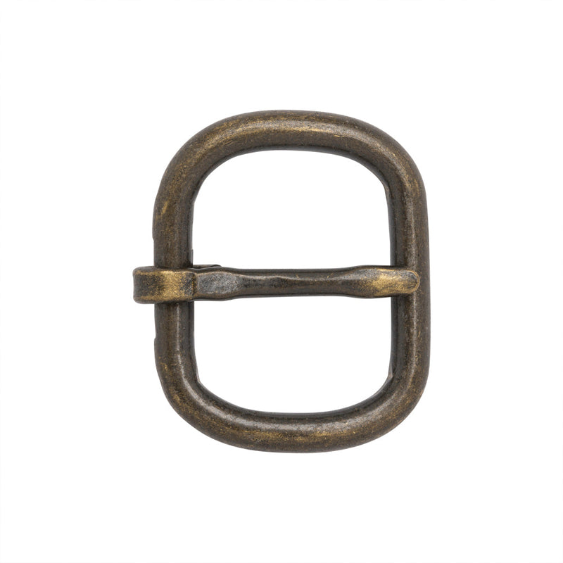 Antique Bronze Rounded Rectangle Metal Buckle - 1.5" x 1.25"