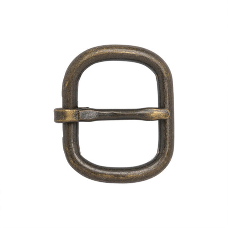 Antique Bronze Rounded Rectangle Metal Buckle - 1.5" x 1.25"