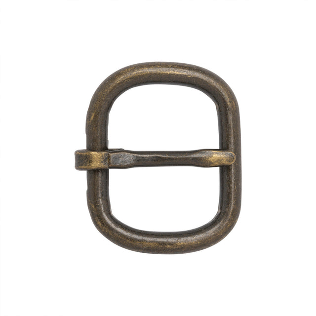 Antique Bronze Rounded Rectangle Metal Buckle - 1.5" x 1.25"