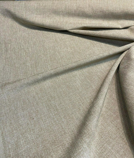 Mitchelle Sand Soft Chenille Upholstery Fabric - Sand Heather Effect, 54" Width (1 Yard)