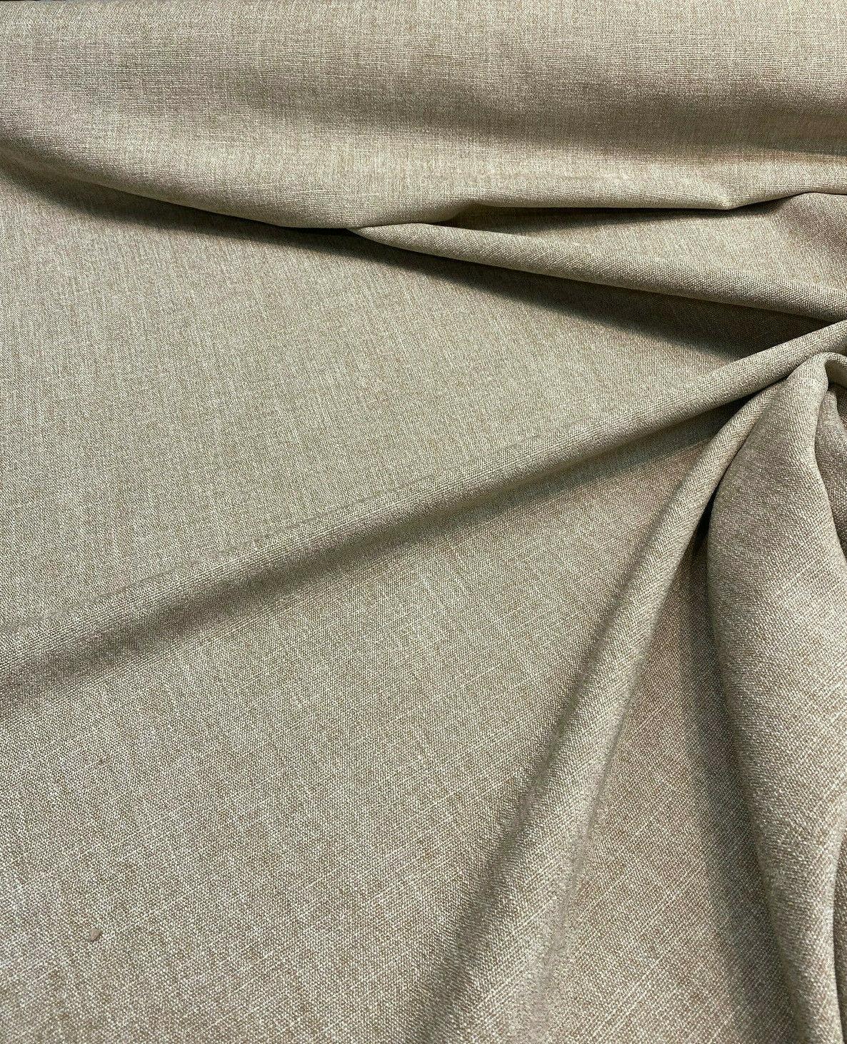 Mitchelle Sand Soft Chenille Upholstery Fabric - Sand Heather Effect, 54" Width (1 Yard)