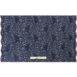 Trina Turk Navy Blue Floral Lace with Finished Scalloped Edges