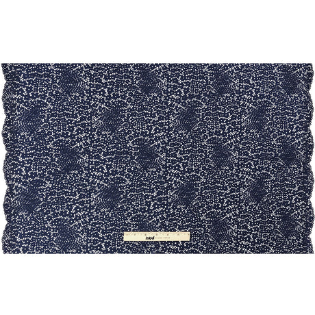 Trina Turk Navy Blue Floral Lace with Finished Scalloped Edges